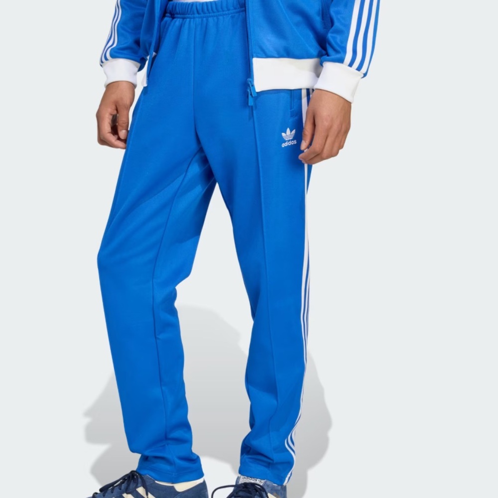 Vintage Adidas Men Blue trefoil 3 stripe track pants L